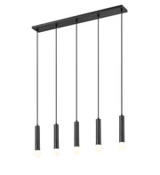 Stari 5 Light 42" Linear Pendant in Matte Black