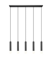 Stari 5 Light 42" Linear Pendant in Matte Black