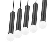 Stari 5 Light 42" Linear Pendant in Matte Black