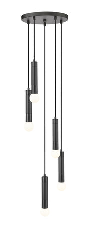 Stari 5 Light 12" Pendant in Matte Black