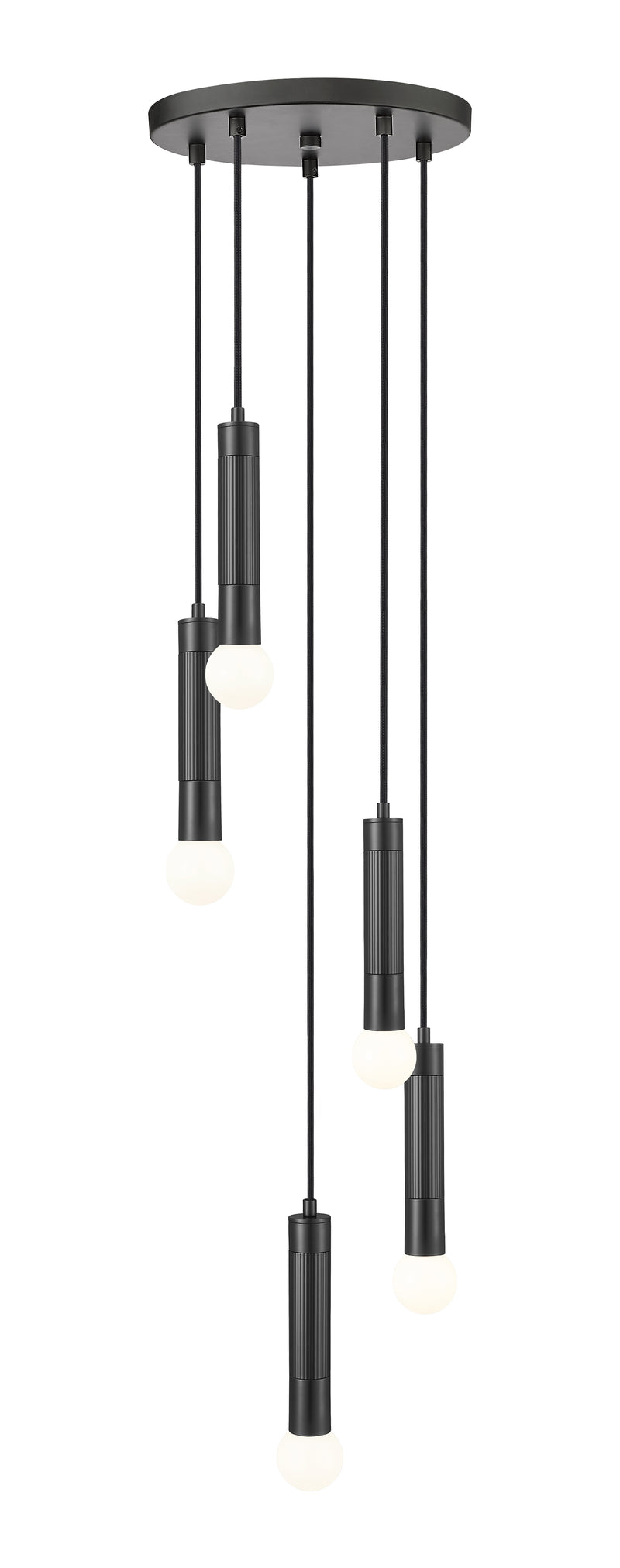 Stari 5 Light 12" Pendant in Matte Black
