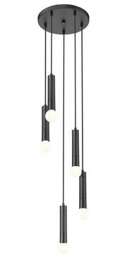 Stari 5 Light 12" Pendant in Matte Black