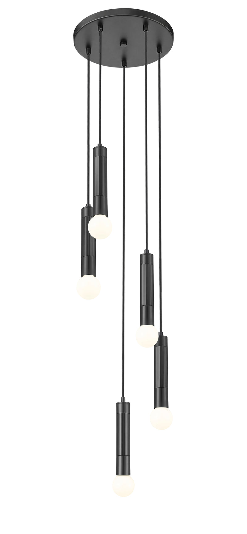 Stari 5 Light 12" Pendant in Matte Black