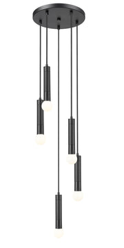 Stari 5 Light 12" Pendant in Matte Black