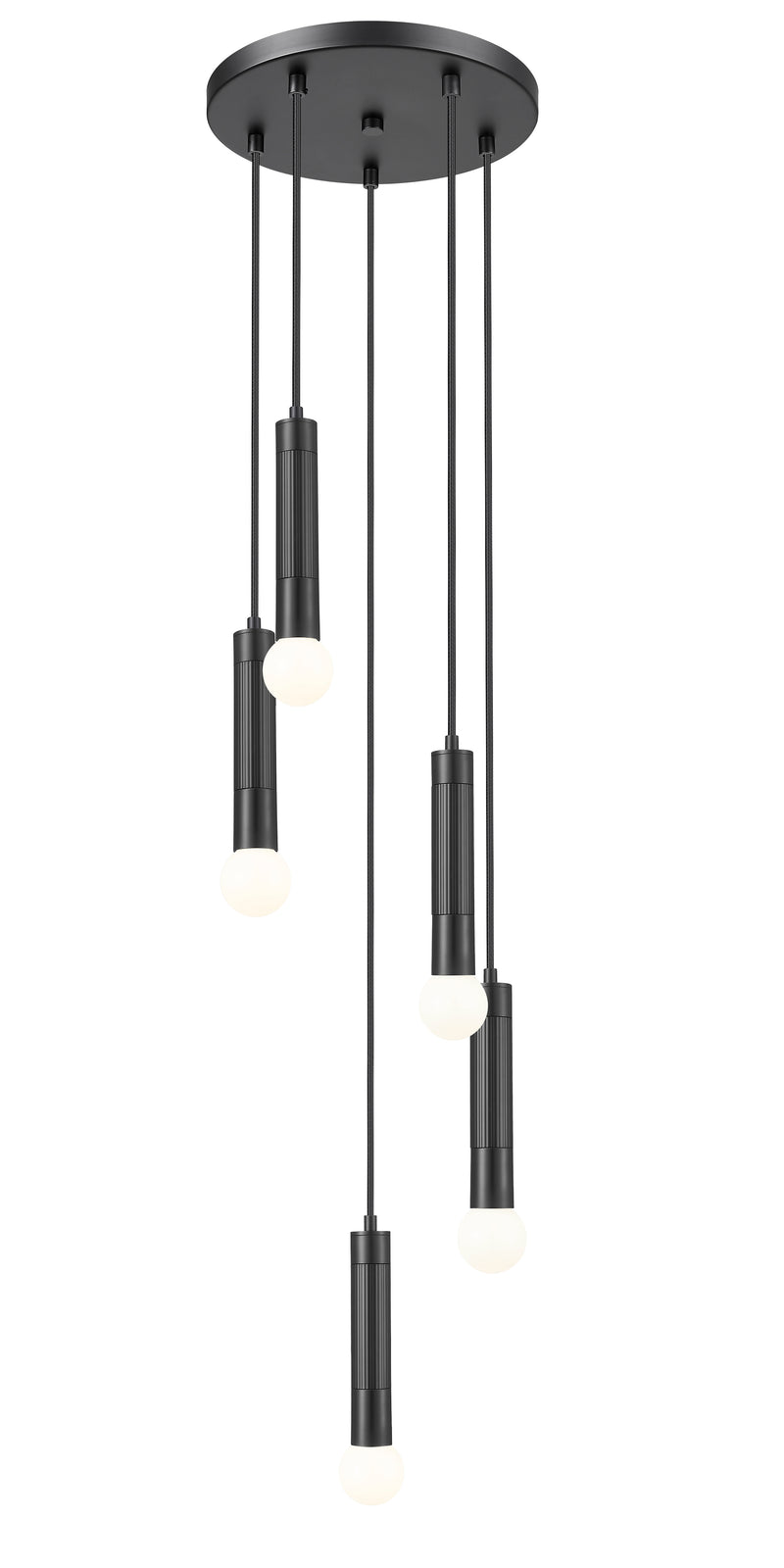 Stari 5 Light 12" Pendant in Matte Black