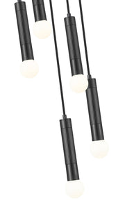 Stari 5 Light 12" Pendant in Matte Black