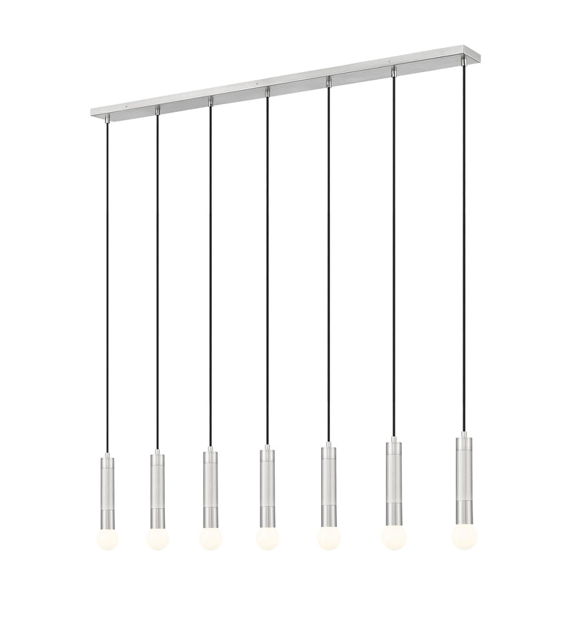 Stari 7 Light 54" Linear Pendant in Brushed Nickel