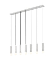 Stari 7 Light 54" Linear Pendant in Brushed Nickel