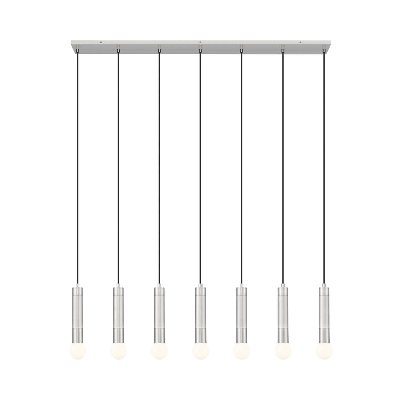 Stari 7 Light 54" Linear Pendant in Brushed Nickel