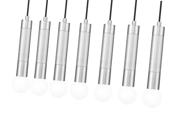Stari 7 Light 54" Linear Pendant in Brushed Nickel
