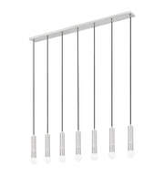 Stari 7 Light 54" Linear Pendant in Brushed Nickel