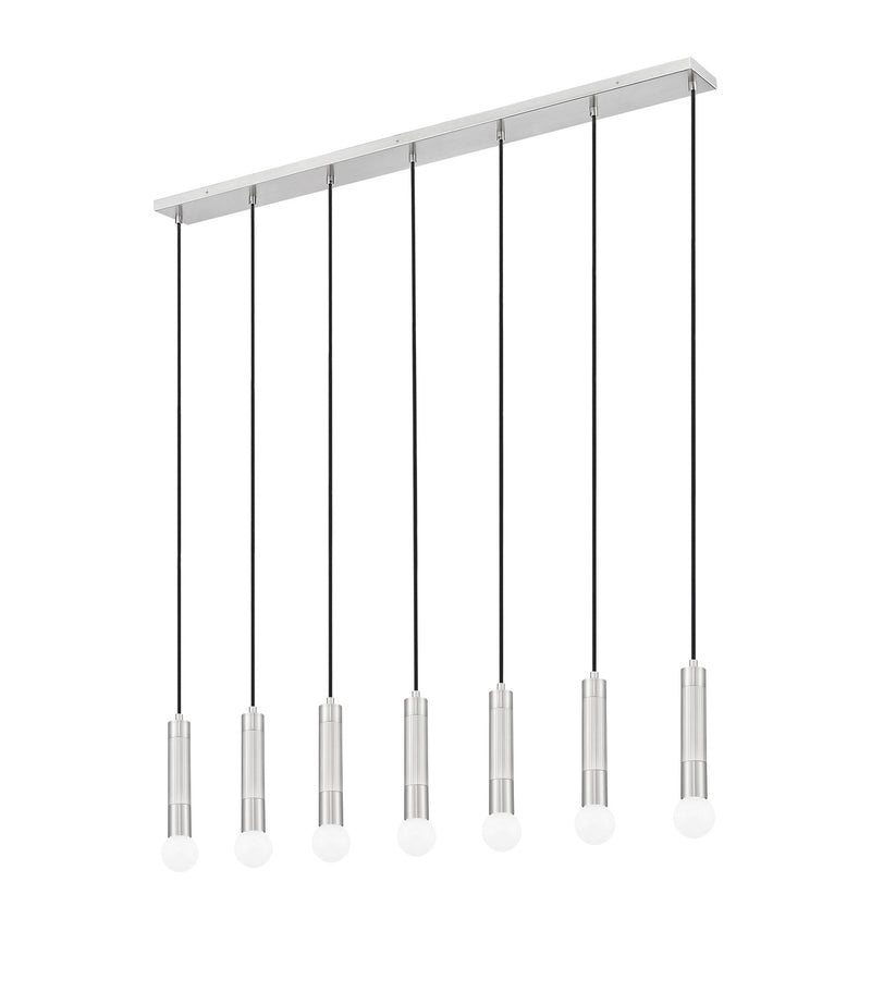 Stari 7 Light 54" Linear Pendant in Brushed Nickel