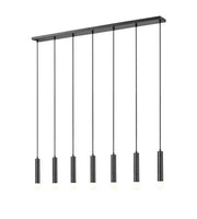 Stari 7 Light 54" Linear Pendant in Matte Black