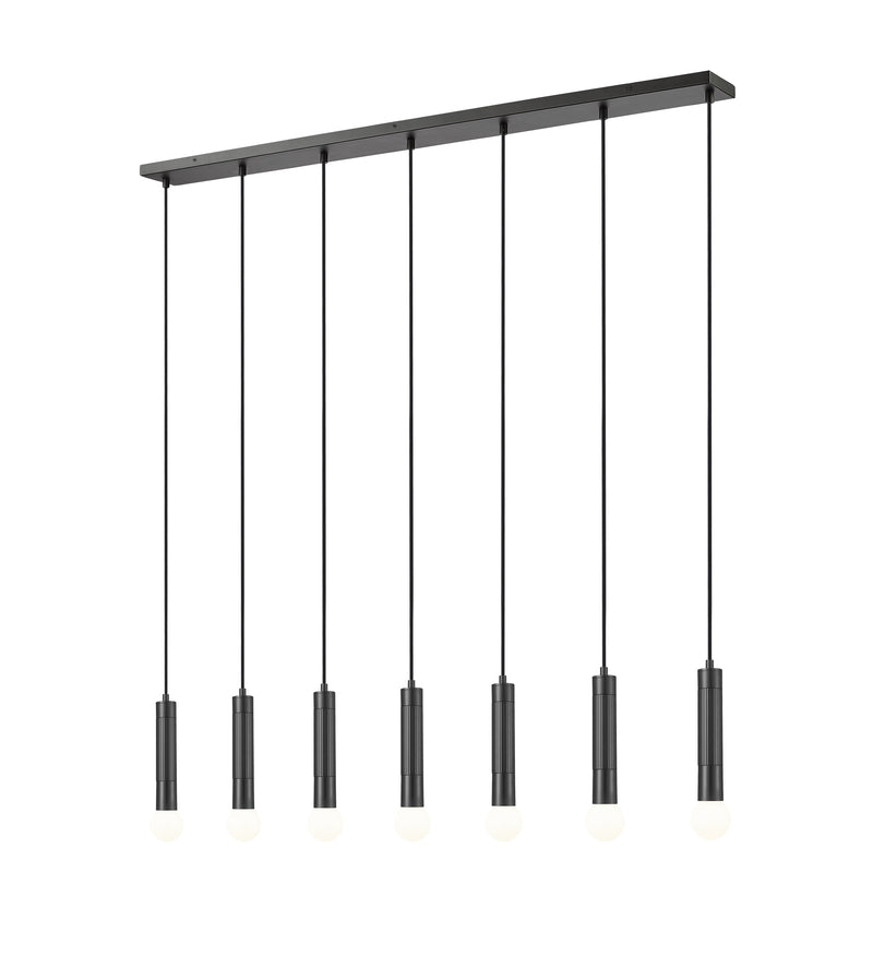 Stari 7 Light 54" Linear Pendant in Matte Black