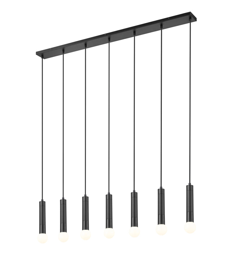 Stari 7 Light 54" Linear Pendant in Matte Black