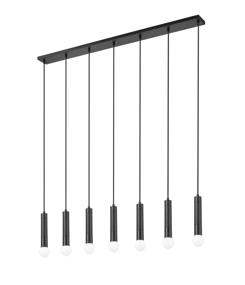 Stari 7 Light 54" Linear Pendant in Matte Black