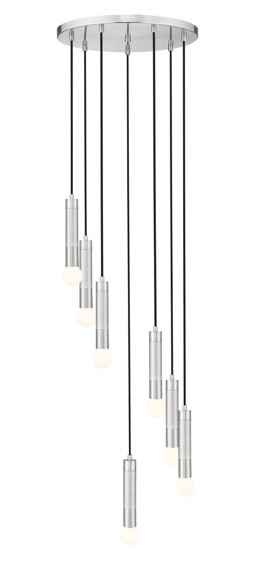 Stari 7 Light 18" Pendant in Brushed Nickel