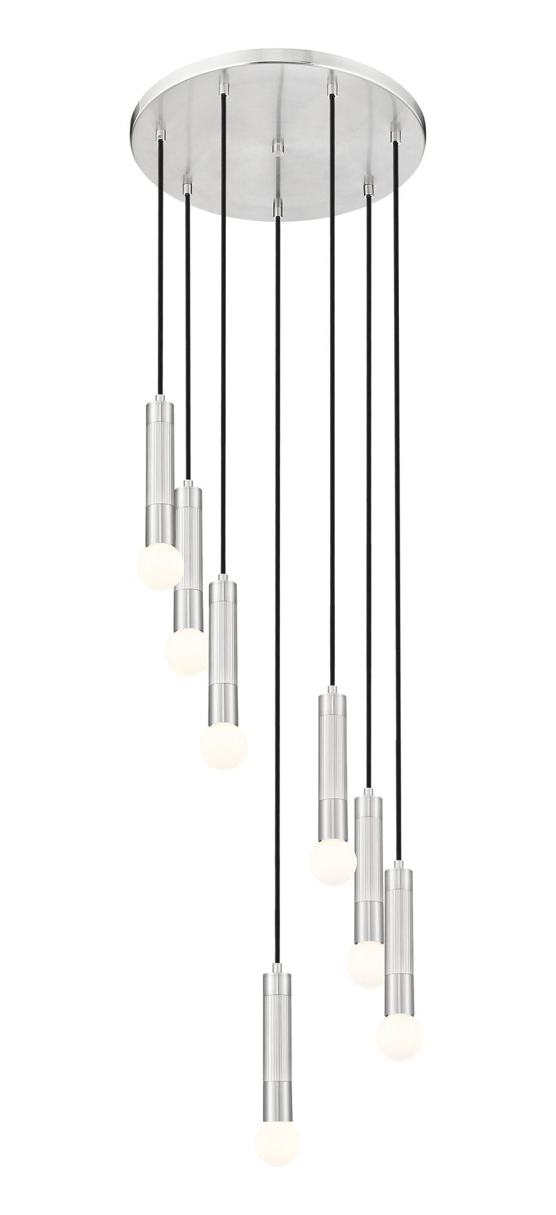 Stari 7 Light 18" Pendant in Brushed Nickel