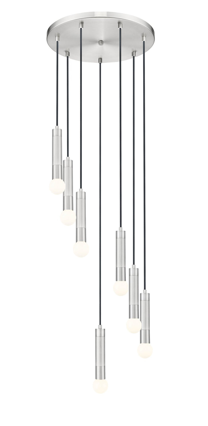 Stari 7 Light 18" Pendant in Brushed Nickel