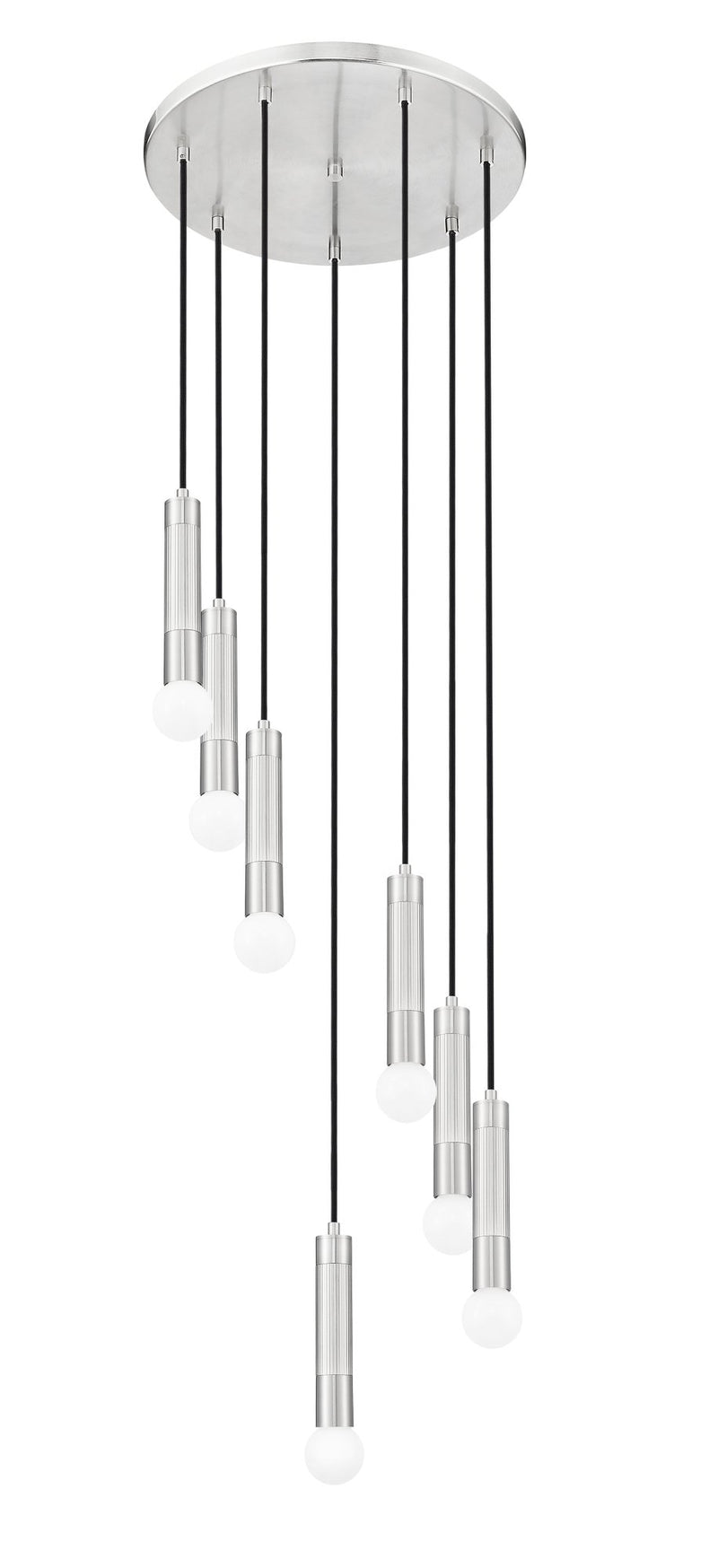 Stari 7 Light 18" Pendant in Brushed Nickel