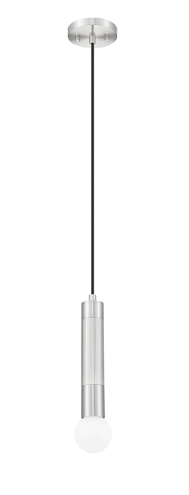 Stari 1 Light 4.75" Pendant, Cord Mount in Brushed Nickel