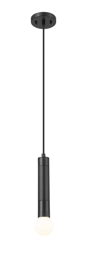 Stari 1 Light 4.75" Pendant, Cord Mount in Matte Black