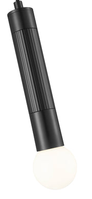 Stari 1 Light 4.75" Pendant, Cord Mount in Matte Black
