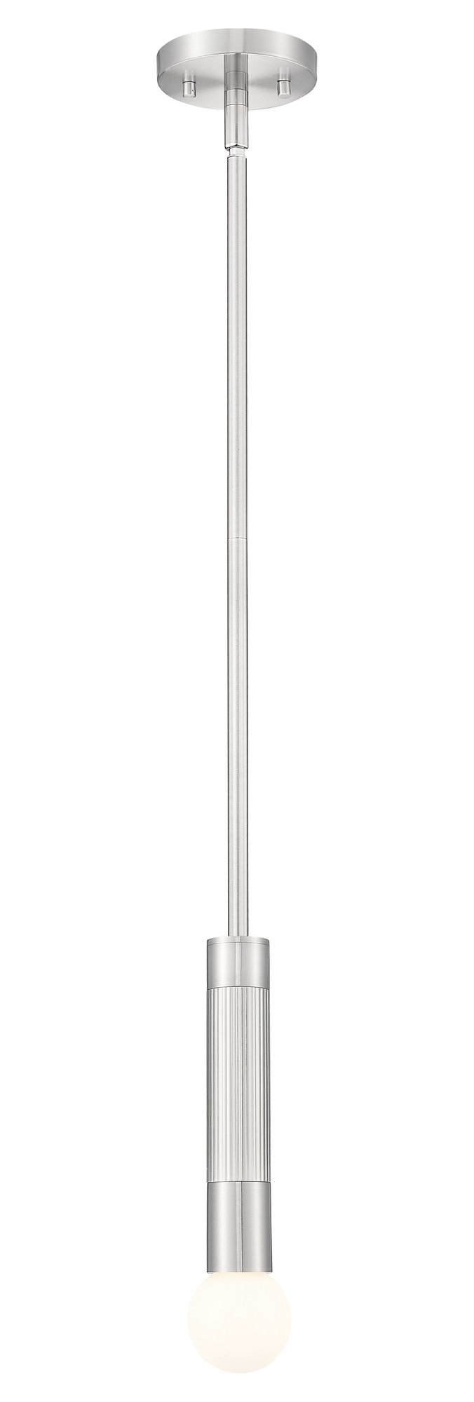 Stari 1 Light 4.75" Pendant, Rod Mount in Brushed Nickel