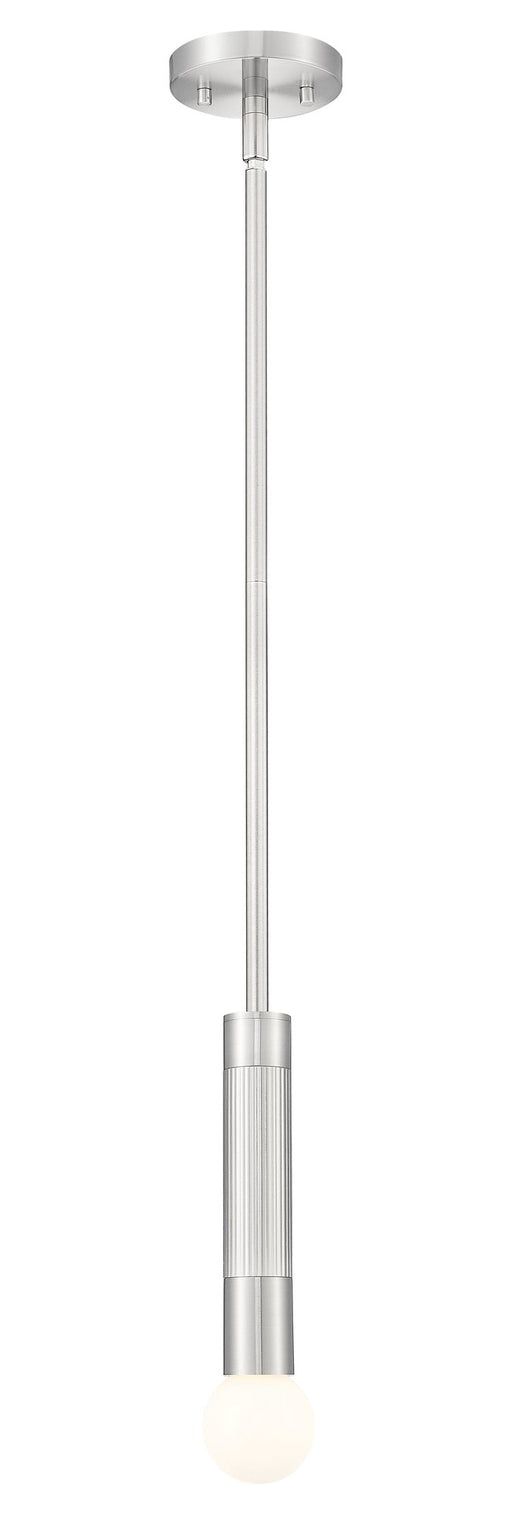 Stari 1 Light 4.75" Pendant, Rod Mount in Brushed Nickel