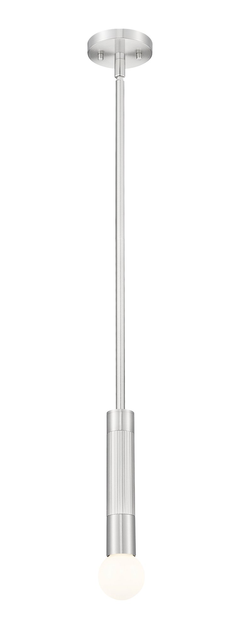 Stari 1 Light 4.75" Pendant, Rod Mount in Brushed Nickel