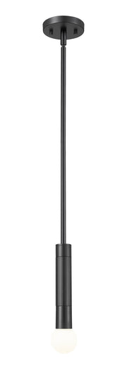 Stari 1 Light 4.75" Pendant, Rod Mount in Matte Black