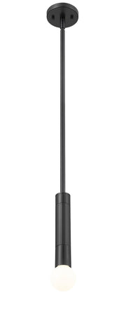 Stari 1 Light 4.75" Pendant, Rod Mount in Matte Black