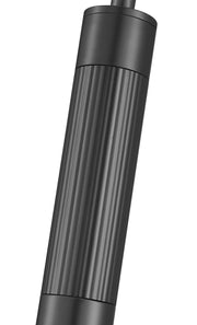 Stari 1 Light 4.75" Pendant, Rod Mount in Matte Black