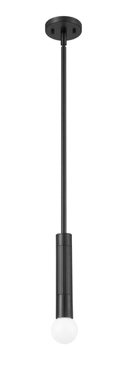 Stari 1 Light 4.75" Pendant, Rod Mount in Matte Black
