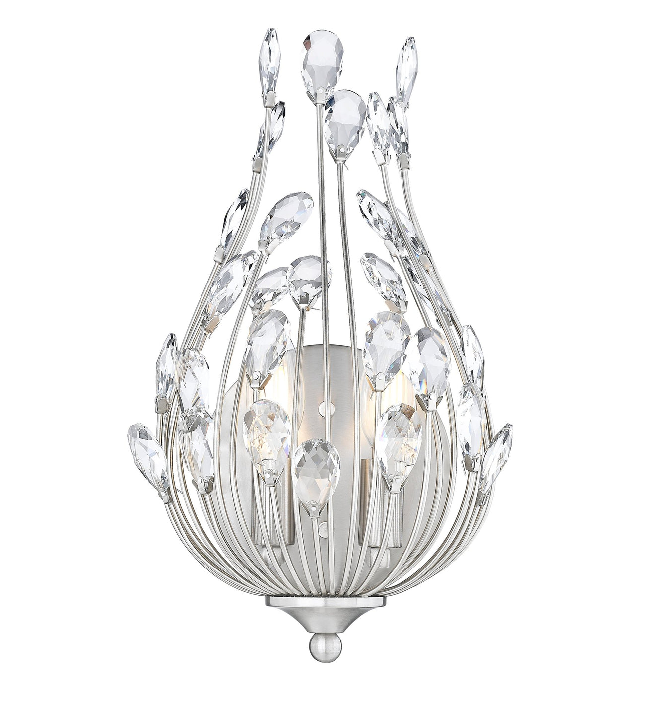 Gabriella 2 Light 8.5" Wall Sconce in Brushed Nickel