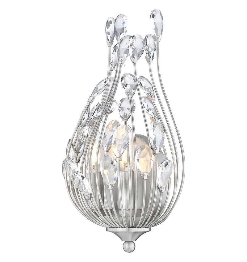 Gabriella 2 Light 8.5" Wall Sconce in Brushed Nickel