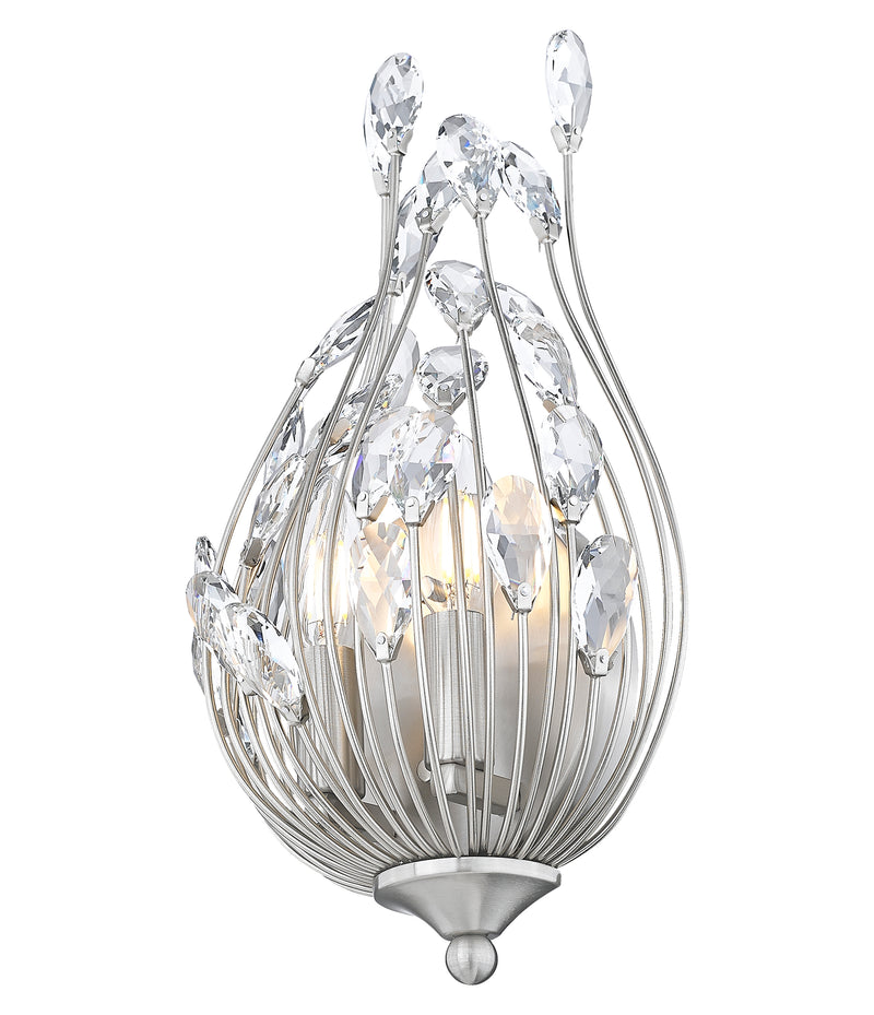 Gabriella 2 Light 8.5" Wall Sconce in Brushed Nickel
