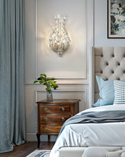 Gabriella 2 Light 8.5" Wall Sconce in Brushed Nickel in a room setting