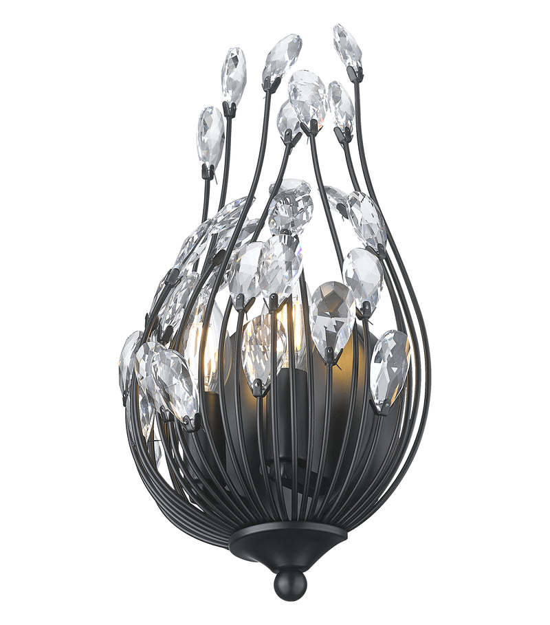 Gabriella 2 Light 8.5" Wall Sconce in Matte Black