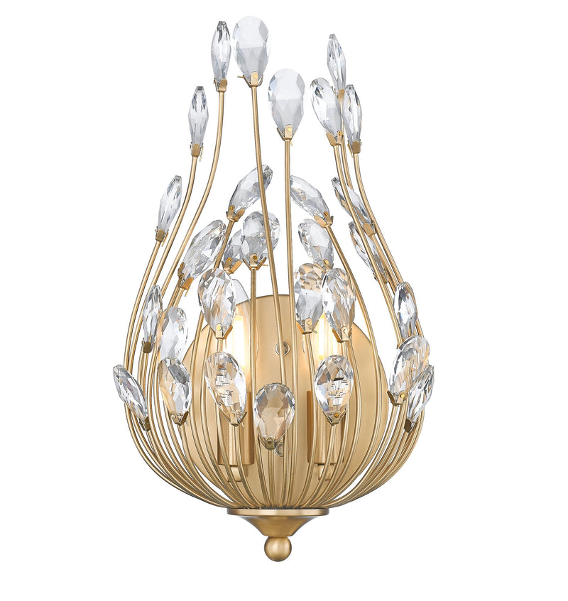 Gabriella 2 Light 8.5" Wall Sconce in Modern Gold
