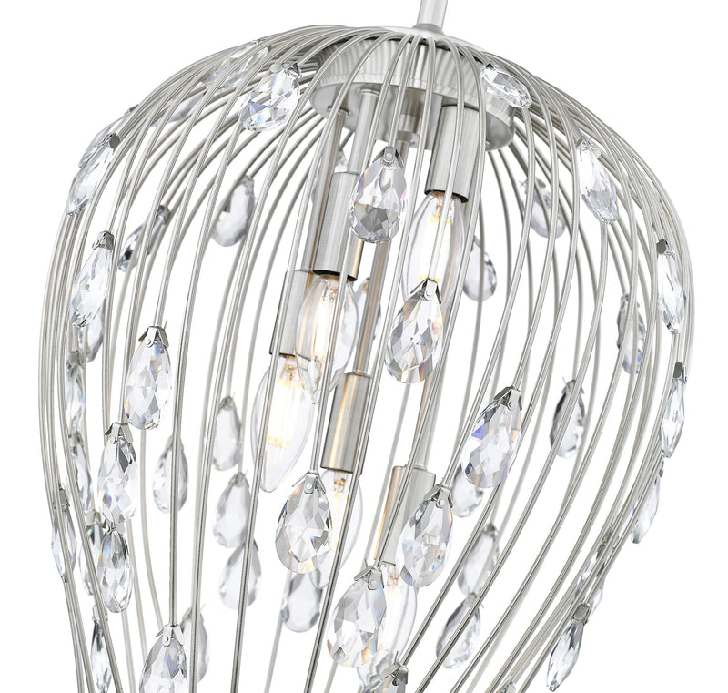 Gabriella 5 Light 15" Pendant in Brushed Nickel
