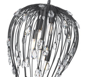 Gabriella 5 Light 15" Pendant in Matte Black