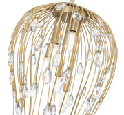 Gabriella 5 Light 15" Pendant in Modern Gold