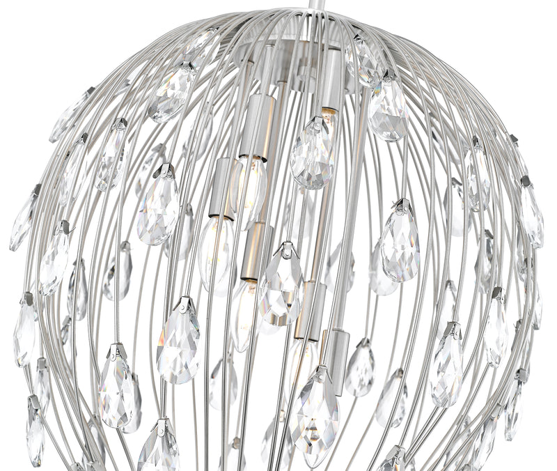 Gabriella 6 Light 18" Pendant in Brushed Nickel