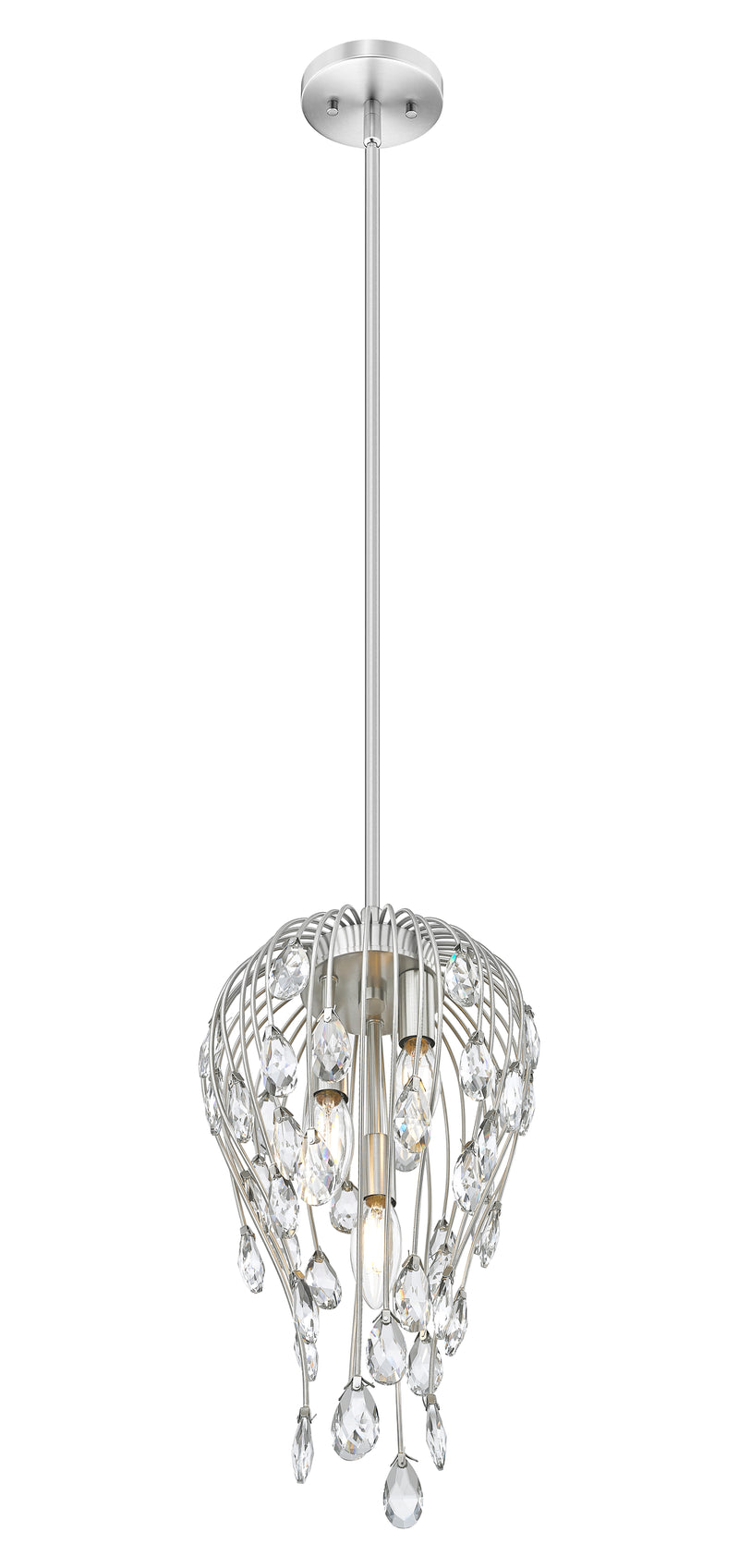 Gabriella 3 Light 9" Pendant in Brushed Nickel