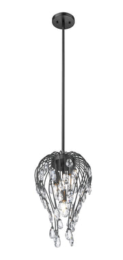 Gabriella 3 Light 9" Pendant in Matte Black