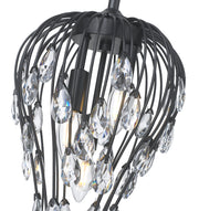 Gabriella 3 Light 9" Pendant in Matte Black