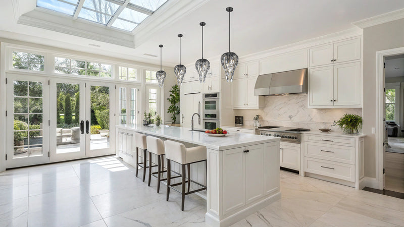 Gabriella 3 Light 9" Pendant in Matte Black in a room setting