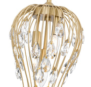 Gabriella 3 Light 9" Pendant in Modern Gold