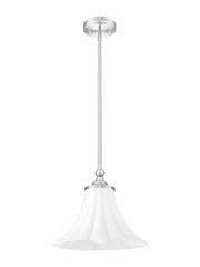 Fleur 1 Light 12" Pendant in Brushed Nickel
